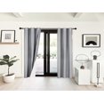 thumbnail image 1 of Cortina opaca K60 de 241 cm de largo, color plateado, para ventanas grandes y puertas corredizas. 2 paneles para decoración del hogar., 1 of 6