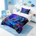 thumbnail image 2 of Manfei Neon Underwater Astronaut Twin Comforter Sets for Kids Boys and Girls, Cyber Marine Jellyfish Coral Bedding Set, Polka Dots Reversible 2 Pieces, 1 Comforter and 1 Pillowcase, 2 of 6