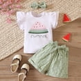 thumbnail image 2 of GXWEA Clothes For Girls Cute Toddler Girl Outfits Toddler Baby Girl Outfits Summer Clothes Infant Spring Short Sleeve Shirt Tops Cute Shorts Set, 2 of 8