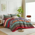 thumbnail image 7 of HGmart Bohemian Red Pattern Queen 3 Piece Comforter Set, Microfiber Filling, Luxury Soft Breathable Bed Set for All Seasons, 7 of 7