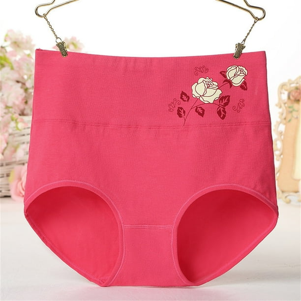 CAICJ98 Women Underwear Women High Waist Panties Breathable Abdominal Cotton  Panties Feminine Seamless Cotton Briefs,A 