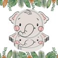 thumbnail image 4 of Jungle Animal Theme Paper Plate Animal Disposable Plates Cutlery Set for Wild Animal Theme Baby Baptism Fawn, 4 of 5