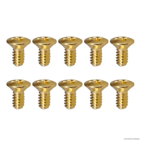 

10Pcs Guitar Stch Screws For ST SQ FD Guitar Parts Acry Gold