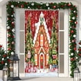 thumbnail image 2 of Stijggn Christmas Door Cover Christmas Decorations Indoor Santa Claus Front Door Cover Xmas Hanging Banner Santa Background for New Year Holiday Indoor Outdoor Decorations, 2 of 7