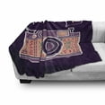 thumbnail image 3 of Retro Soft Flannel Fleece Throw Blanket, Vintage Camera Design with Hand Drawn Love Heart Shape Motif and Smile Calligraphy, Cozy Plush for Indoor and Outdoor Use, 50" x 70", Multicolor, by Ambesonne, 3 of 6