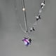 thumbnail image 3 of Collar de mujer con degradado morado dulce y fresco, collar de mujer con cadena de clavícula, 3 of 5