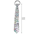 thumbnail image 5 of Shimmering Neck Tie Adjustable Sparkly Neck Tie Nightclub Party Dressing Up Pre-Tied Necktie for Cocktail Wedding Party, 5 of 7