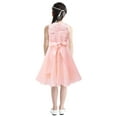 thumbnail image 2 of DPOIS Kids Girls Sleevless Formal Dresses Sequined Lace Flower Girl Dress Pearl Pink 8, 2 of 7