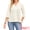 Apricot, variant on Women's Embroidery V Neck 3/4 Sleeve Casual Tunic Side Split Blouse XL Green