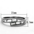 thumbnail image 2 of High polished (no plating) Stainless Steel Ring with Top Grade Crystal in Clear for Women Clear Stone Color Style TK1335 Size 10, 2 of 4