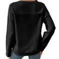 thumbnail image 4 of V-Neck Sweatshirt Women Casual Soft Fleece Pullover Tops Fall Sweatshirts Solid Color Long Sleeve Winter Shirt, 4 of 8