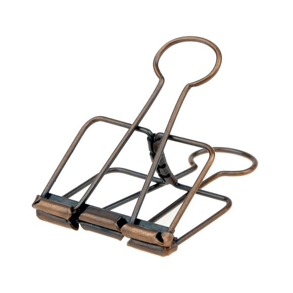 VONKY 20 Pcs Pinces à Papier Métalliques Électroplaquées Couleur Unie Remplacement Maison École Accessoires Rouge Bronze 51mm
