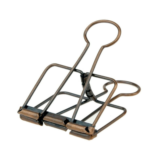 ziyahi 20 Pieces Metal Paper Clip Electroplated Solid Color Replacement Home School Examination Papers Clips Accessories Red Bronze 19mm