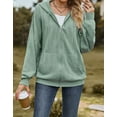 thumbnail image 5 of Alsol Lamesa Womens Full Zip Up Hoodie Y2K Raglan Sleeve Drawstring Baggy Zipper Hooded Sweatshirts with Pocket, 5 of 6