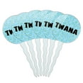 thumbnail image 1 of Twana Cupcake Picks Toppers - Set of 6 - Blue Speckles, 1 of 1
