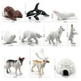 thumbnail image 3 of 10x Statues Miniatures Modèle Réaliste Arctic Animal Décoration de Bureau à Domicile, 3 of 9