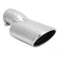 thumbnail image 3 of Silver Exhaust Tip Stainless Steel Tailpipe 57mm/2.24in Inlet 106mm/4.17in Outlet Universal for Car Truck, 3 of 8