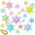 thumbnail image 1 of 51 Adornos de Copos de Nieve Multicolores de Acrílico NHBTYKL, 1 of 8