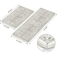 thumbnail image 2 of KIMDOE Kitchen Rugs Cushioned Anti Fatigue Kitchen Mat Non-Skid Waterproof Kitchen Runner Rug Ergonomic Comfort Foam Standing Mat for Kitchen Decor,Floors,Office,Laundry Grey 17"x29.5"+17"x47", 2 of 5