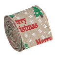 thumbnail image 3 of Apeya Cute Burlap Ribbon Christmas Plaid Snowflake Tree Stocking Pattern 2.5 Inch 5 Yards for Gift Wrapping Wreath Bows Holiday DIY Crafts Decoration, 3 of 4