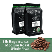 The Bean Coffee Company Organic Central America, Medium Roast, Whole Bean, 16-Ounce Bags (Pack of 2)