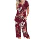thumbnail image 1 of Conjunto de Ropa de Estar para Mujer, Blusa de Manga Corta de Impresión de Moda Y Pantalones Cortos con Cintura Elástica Hecha de Poliéster, Pantalones de Cintura Elástica para Mujeres, 1 of 6