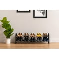 thumbnail image 2 of IRIS 2 Tier 10 Pair Slim Extendable and Stackable Metal Shoe Rack, 2 of 9