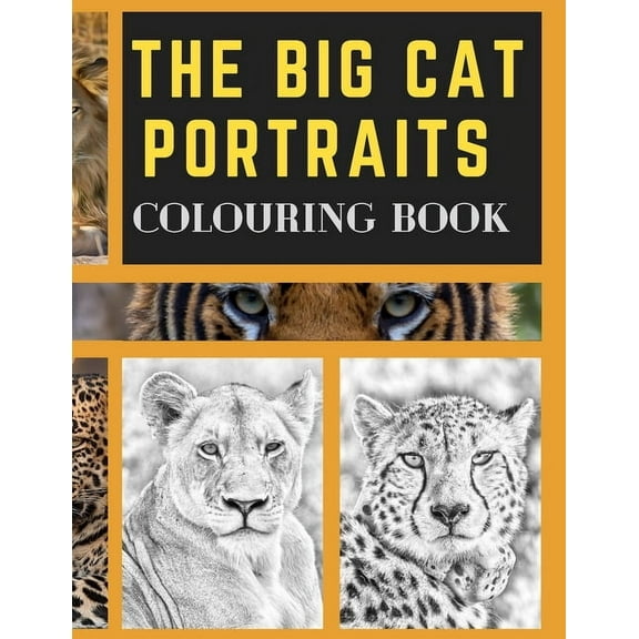 The Big Cat Portraits Colouring Book (Paperback)