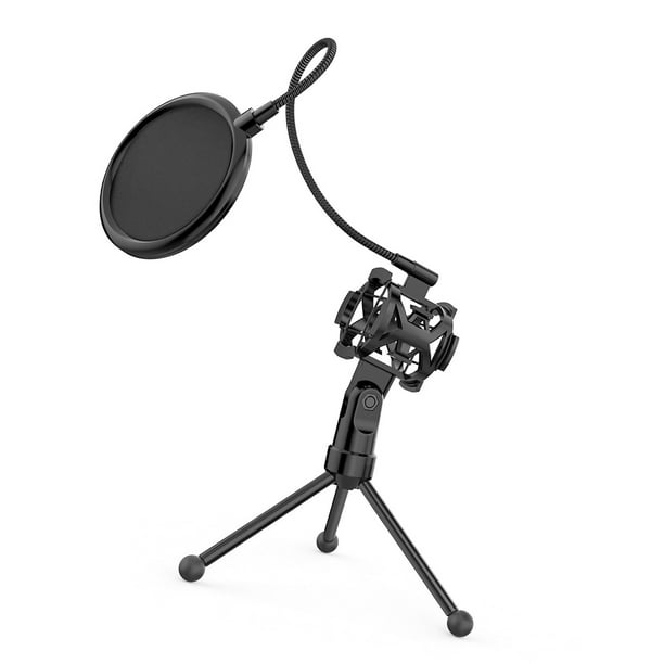Fifine Usb Condenser Pc Microphone avec bras de micro de bureau réglable et  support de choc pour l'enregistrement en studio Voix vocale, vidoe, audio