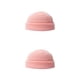 thumbnail image 4 of Jumpingount Sombrero de hilo de punto de invierno Personalidad Moda casual Gorras de cabeza corta Sólido Transpirable Hombres Mujeres Sombreros Rosado 2piezas, 4 of 6