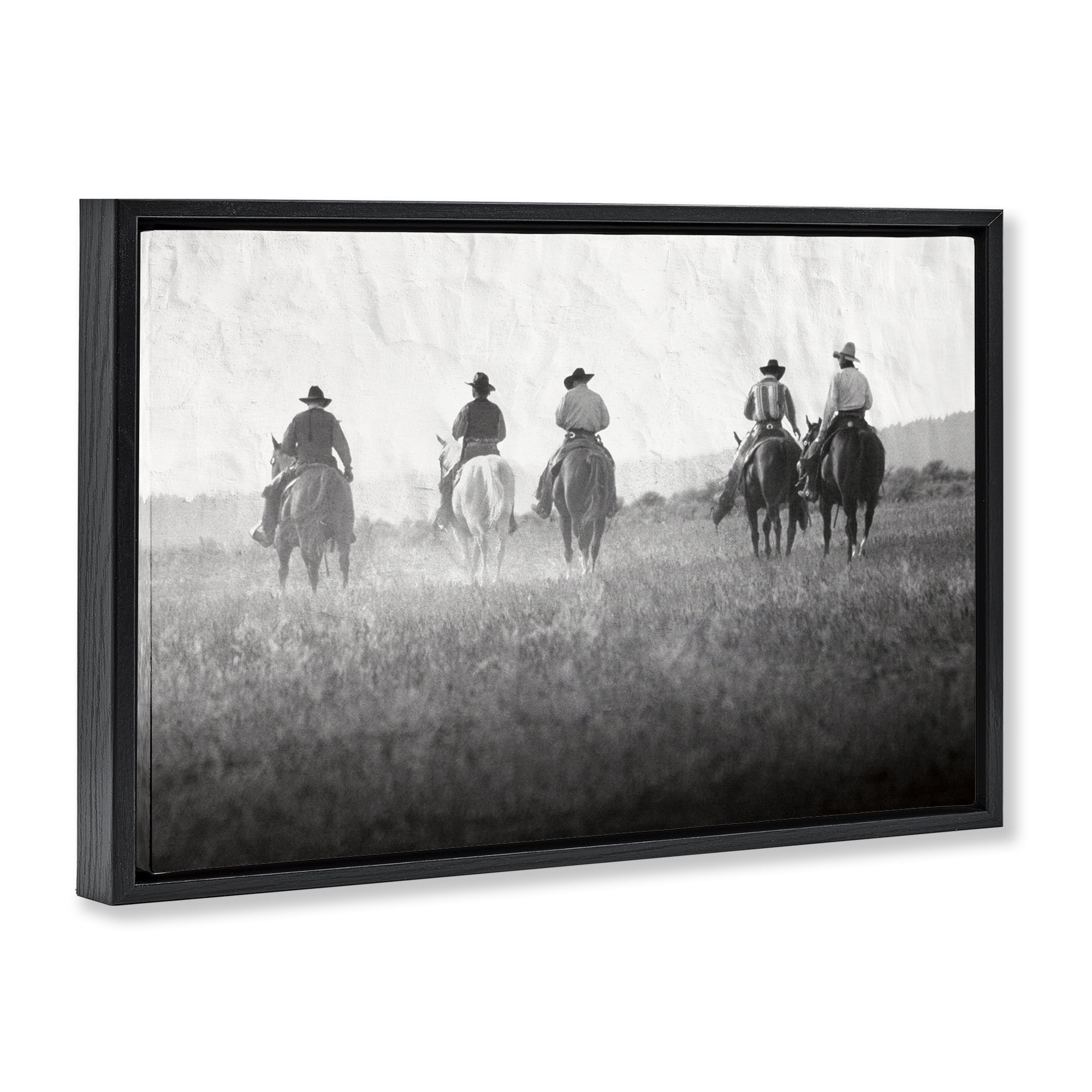 Stupell Industries Riding Toward The Horizon Black Framed Floater Canvas Wall Art, design by Superstock