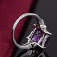 thumbnail image 6 of HeartsAndYou 2ct Radiant Natural Purple Amethyst Moissanite Accent Ring 14k SOLID White Gold, 6 of 9