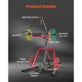 thumbnail image 5 of KFFKFF Home Gym Equipment with 2:1 Ratio LAT and Low Row System, Strength Training Machine for Squats, Deadlifts, Bench Press, and Bicep Curls, Adjustable Full-Body Workout Station for Home Use, 5 of 9