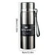 thumbnail image 3 of Insulated cup, 800mL stainless steel, portable rope, vehicle mounted, large capacity, outdoor use, durable metal, foldable design, for camping, for road trips, for travel, lightweight, heat, 3 of 9