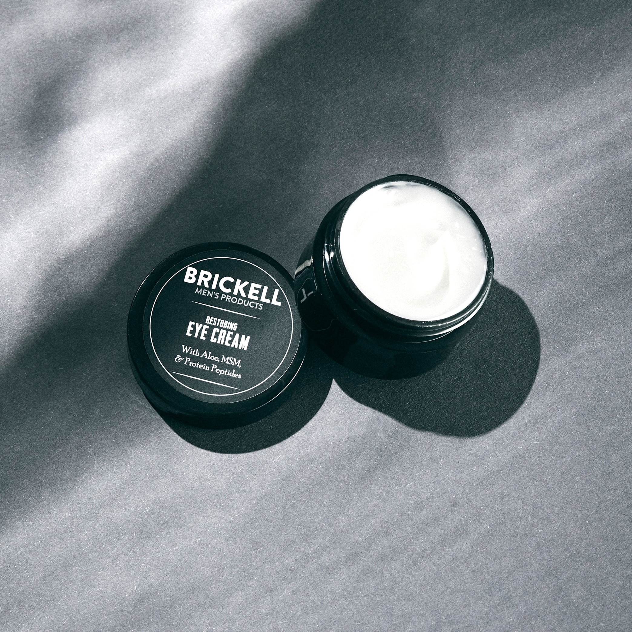 Brickell Men's Restoring Under Eye Cream, Natural & Organic Ingredients, Anti‑Aging Eye Cream for Puffiness, Dark Circles, Wrinkles & Crow’s Feet, 0.5 oz, Unscented