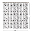 thumbnail image 5 of White Skull Heart Flower Pattern Shower Curtain 72"x72" ,Bathroom Decorative Shower Curtains Set with 12 Hooks,Modern Waterproof Washable Shower Curtain, 5 of 6