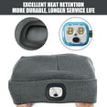 thumbnail image 4 of Beanie Hat with LED USB Rechargeable Light-DIDADI Cap with Headlamp for Outdoor Camping Hiking Knitted Winter Warm Hats with Adjustable Brightness Bright Head Lamps Gift for Men Husband（Black）, 4 of 6