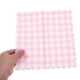 thumbnail image 5 of YSNOOWE 100Ud Servilletas De Papel Desechables Rosa Gingham Para Bodas Cumpleaños Y Picnic, 5 of 6