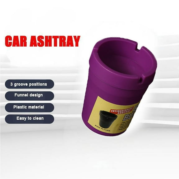 Under 10, Portable Car Ashtray Built-In Lid Compact Design Travel-Friendly Smokeless Auto Accessory Removable Liner for Easy Cleaning Ideal for Cars Trucks SUVs Anti-Smell Holder Under 10