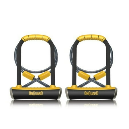 - OnGuard Double-Team Pitbull Bike U-Lock and 4-Ft Cable Combo (2-Pack)