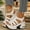 White, variant on KEVCHE Womens Wedge Heel Closed Toe Hollow Cushion Platform Sandals with Velcro, Breathable Hollow Out Wedge Sandals, Adjustable Walking Shoes for Women