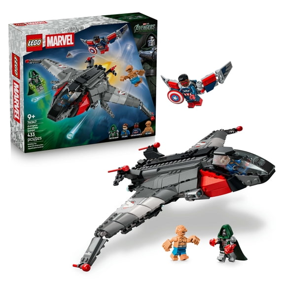 LEGO Marvel Avengers: Doomsday Quinjet - Building Toy for Boys & Girls, Ages 9 - Super Hero Marvel Toys for Kids - Includes Movie Character Minifigures - Gift for Fans - 76347
