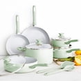 thumbnail image 2 of GreenPan Dover Ceramic Nonstick 12-Piece Cookware Set | Pastel Green, 2 of 7