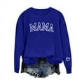 thumbnail image 4 of Frostluinai Mama Sweatshirts Women Long Sleeve Oversized Pullover Tops Crew Neck Funny Letter Print Sweat Shirts Loose Fit Sweatshirts Clearance, 4 of 9