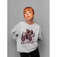 thumbnail image 2 of Riding Krampus Christmas Rebel Style Women's Sweatshirt, 2 of 4