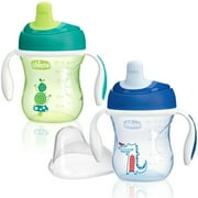 Chicco Semi-soft Spout Trainer Sippy Cup 7oz 6m+ (2pk) - Blue/Green