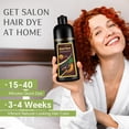 thumbnail image 4 of Hair Dye Shampoo 3 in 1, Professional Semi-Permanent Color Shampoo for Women & Men, Easy To Use,16.9 Fl Oz(Golden Brown), 4 of 10