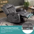 thumbnail image 4 of MEETWARM Large Power Lift Electric Recliner Chair with Extended Footrest for Elderly Big Man, Overstuffed Wide Recliner with Massage and Heat, 2 Remote Controls/USB Ports/4 Side Pockets(Grey), 4 of 8