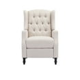 thumbnail image 2 of Resenkos Massage Recliner Chair, Fabric Recliner Sofa Home Theater Seating, Single Sofa Armchair Easy Lounge for Living Room, White, 2 of 8