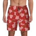 thumbnail image 3 of Uemuo Rose Flowers Pattern Mens Swim Trunks Quick Dry Board Shorts with Mesh Lining, Stretch Beach Shorts Quick Dry No-Chafing Board Shorts-3X-Large, 3 of 9